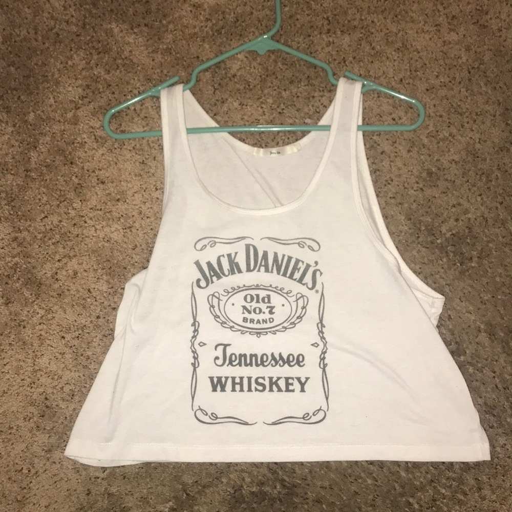 Cute crop tank top. Jack daniel’s logo.
